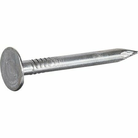 HILLMAN Roofing Nail, 1-1/4 in L, 3D, Steel, Electro Galvanized Finish, 11 ga 461457
